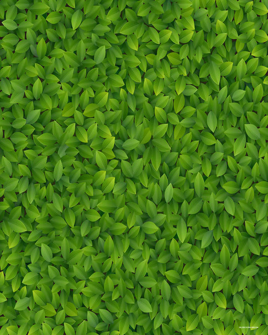 Kate 緑の葉ラバーフローリングマット