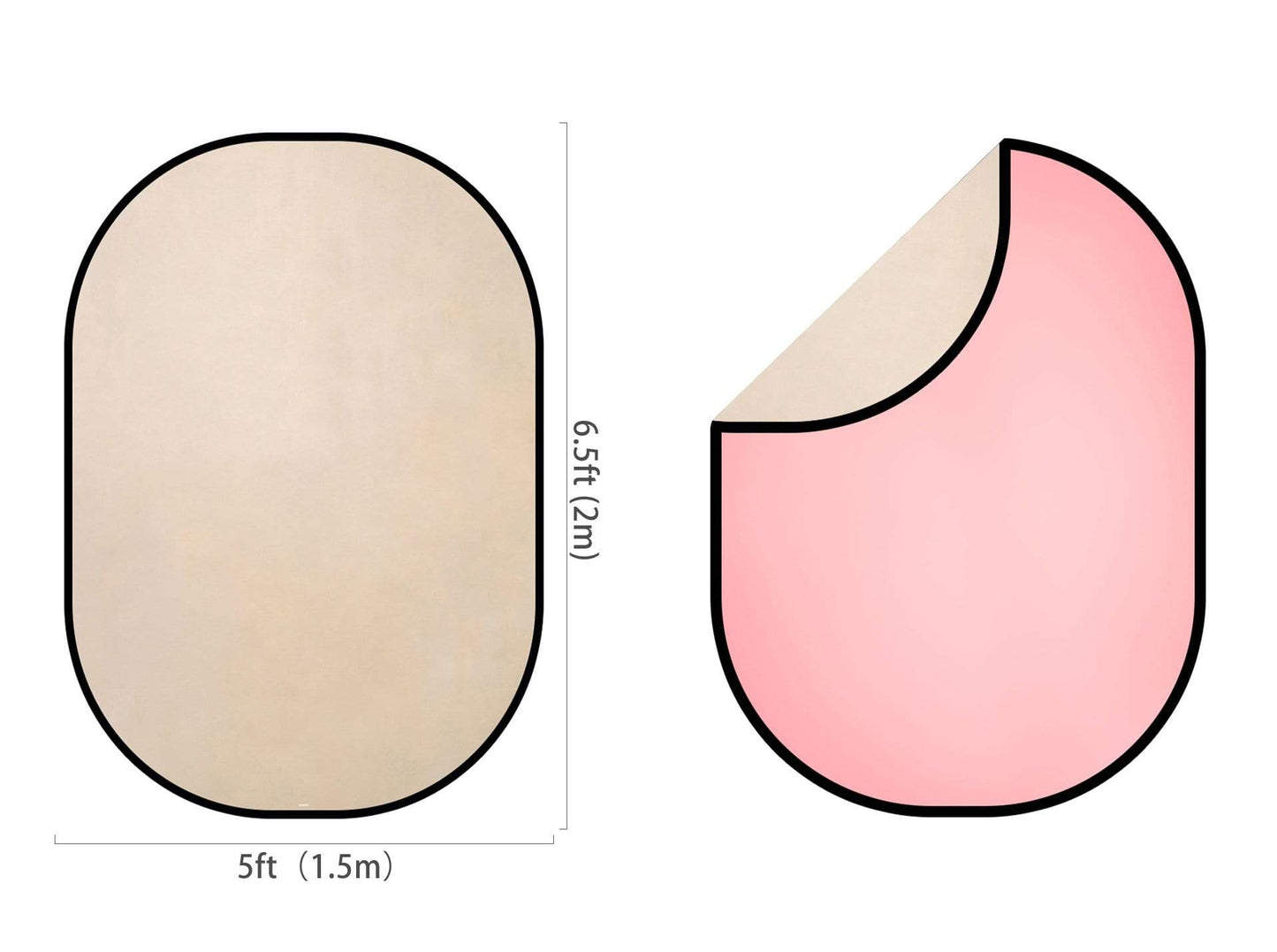 Kate 抽象的なピンク/シャンパンポートレート折りたたみ写真の背景（1.5x2m）