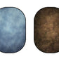 Kate 茶色の油絵/青いテクスチャ折り畳み式背景写真5X6.5ft（1.5x2m）
