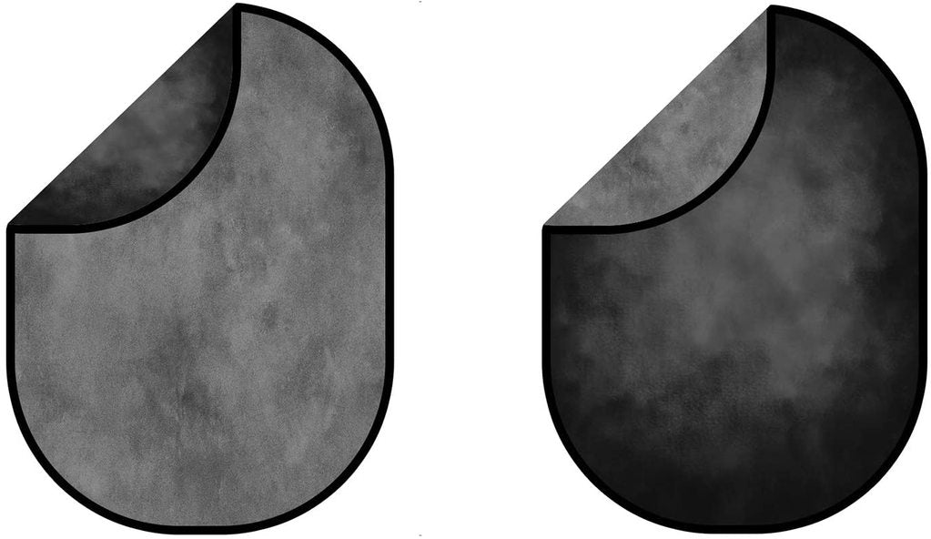 Kate 抽象的なブラック/ダークグレーテクスチャ折りたたみ背景写真5X6.5ft（1.5x2m）