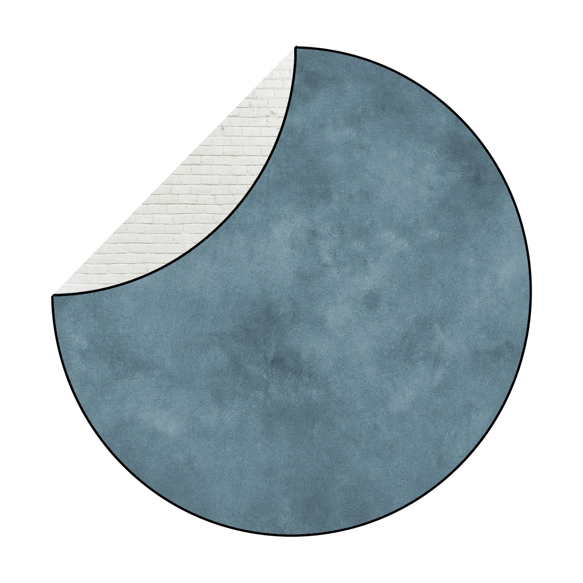 Kate抽象的な青/白レンガの折りたたみ写真の背景（1.5x1.5m）