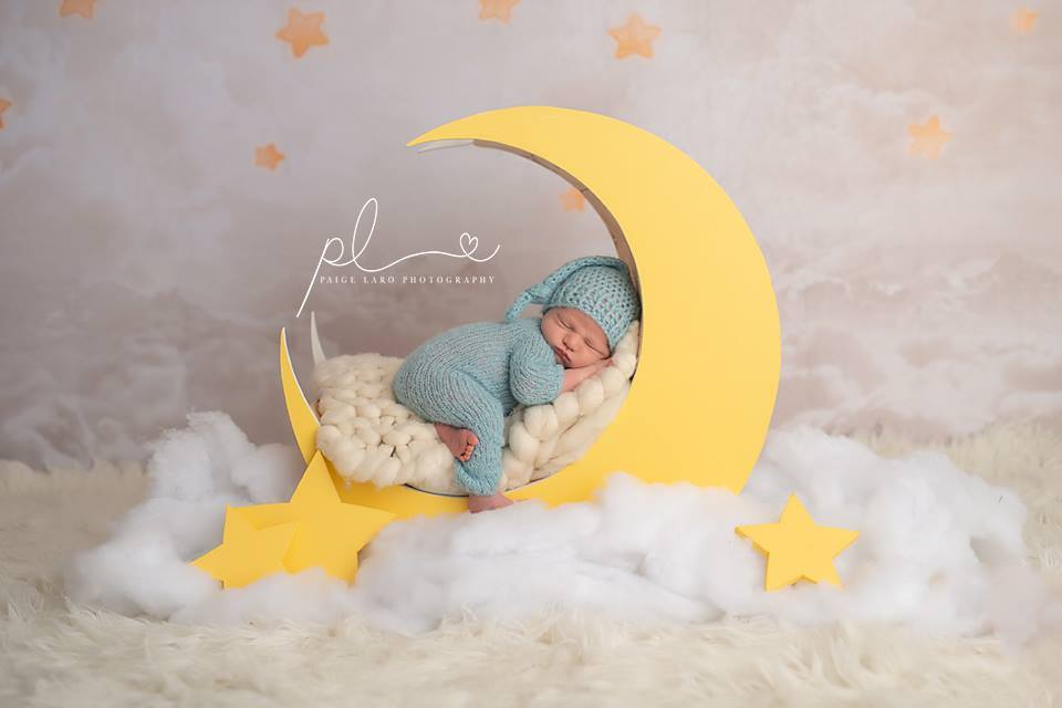 Kate新生児のためのリタースカイスターの背景JS Photography