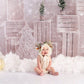 Kate 写真の白い木製ケースクリスマス背景