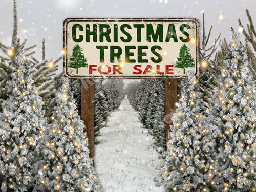 Kate クリスマスの農場の木の写真の背景