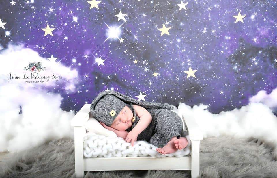 Kate写真撮影のための星空の夜の背景JFCCデザイン