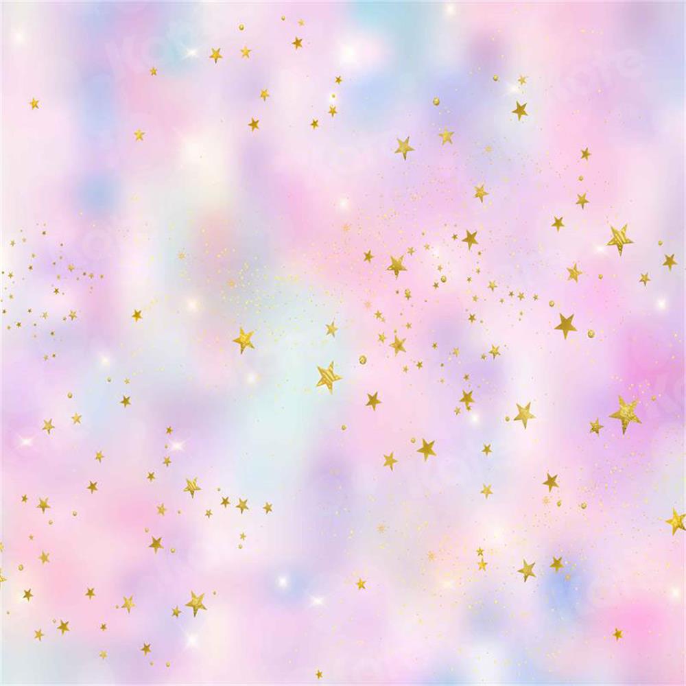 Kateケーキスマッシュの背景ピンクの雲の星の背景JFCCデザイン