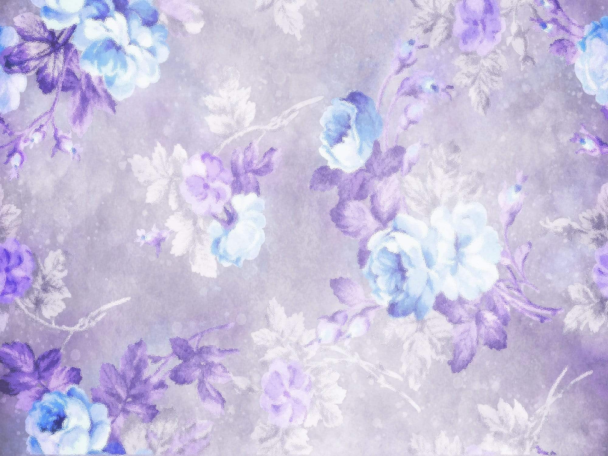 Kateレトロなぼやけたボケ紫の花柄の背景JFCC設計
