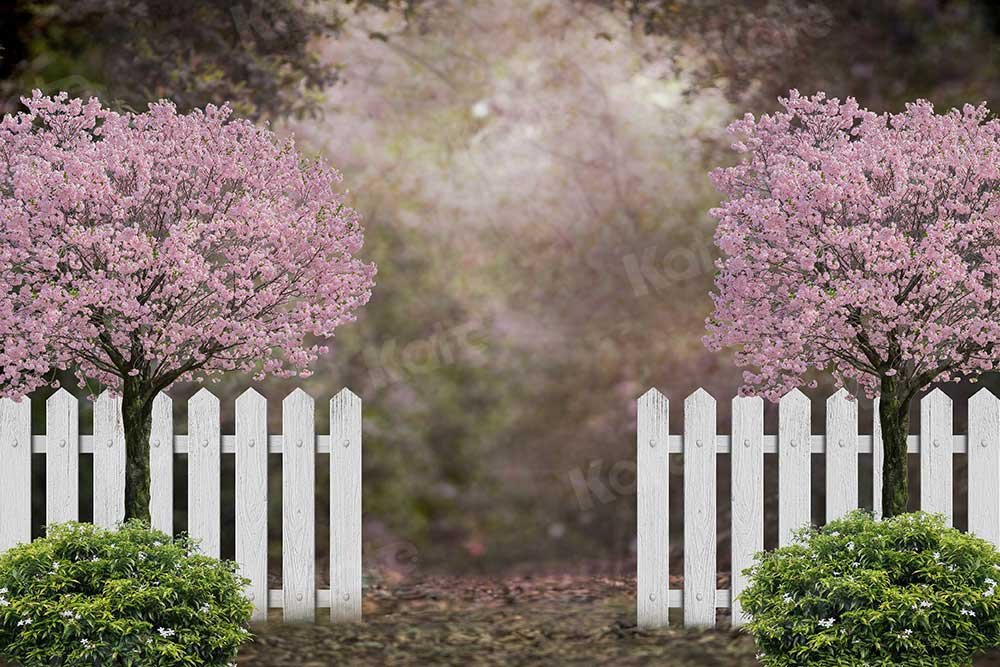 Kate 写真撮影のための春の庭の桜の背景