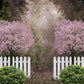 Kate 写真撮影のための春の庭の桜の背景
