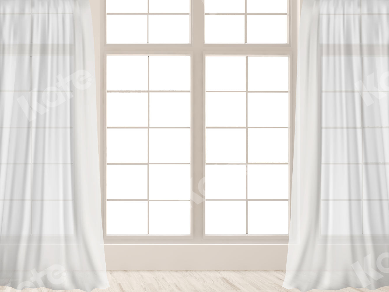 Kate 白いカーテン窓 写真の背景