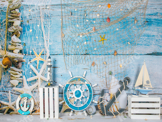 Kate 夏の航海子供青い背景によって設計されたコレクション:Jia Chan