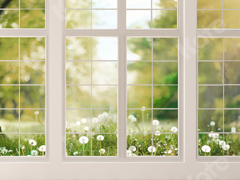 Kate 春の草の花 窓 背景