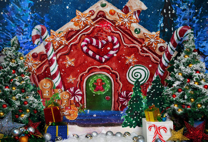 Kate ジンジャーブレッドハウスクリスマスの背景
