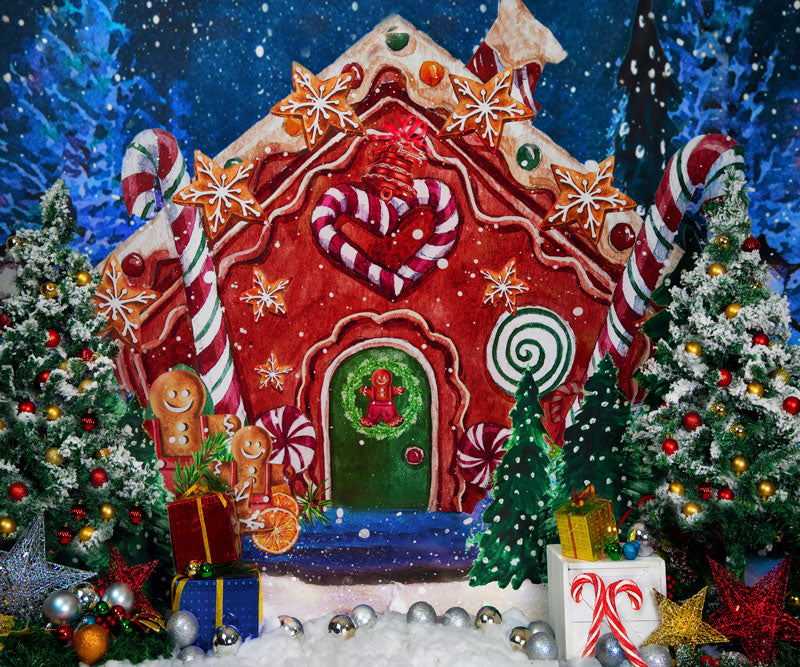 Kate ジンジャーブレッドハウスクリスマスの背景