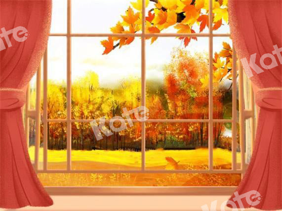 kate ウィンドウの背景秋の黄色の葉 によって設計された GQ