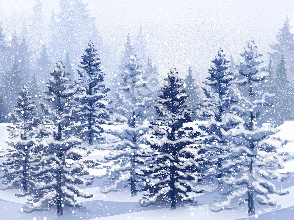 Kate 冬/クリスマスの背景雪の森