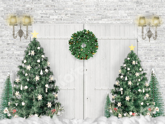 Kate クリスマスツリーのドアの写真の背景 によって設計された Emetselch