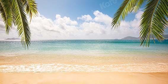 Kate夏のビーチの青い空の背景Chainデザイン