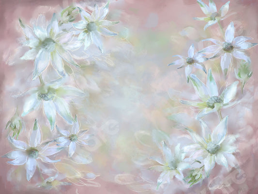 Kate 写真のための白い花の花の背景設計されたGQjpg