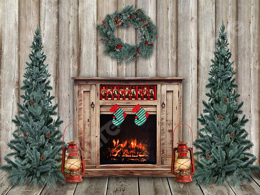Kate クリスマス暖炉の木の写真の背景 によって設計された Emetselch