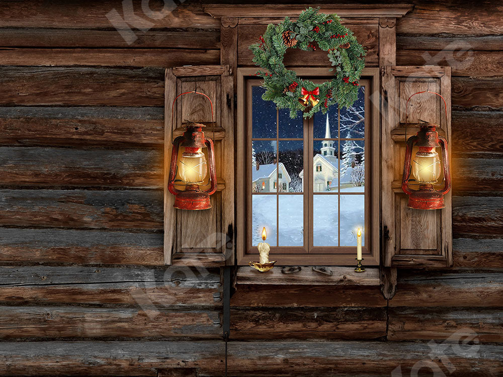 Kate レトロな木製ウィンドウクリスマス写真の背景 によって設計された Emetselch