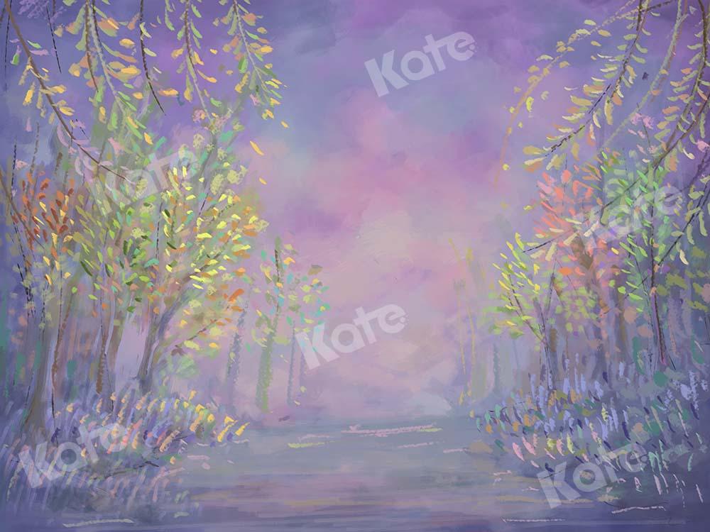 Kateファインアートの森の道の背景GQデザイン