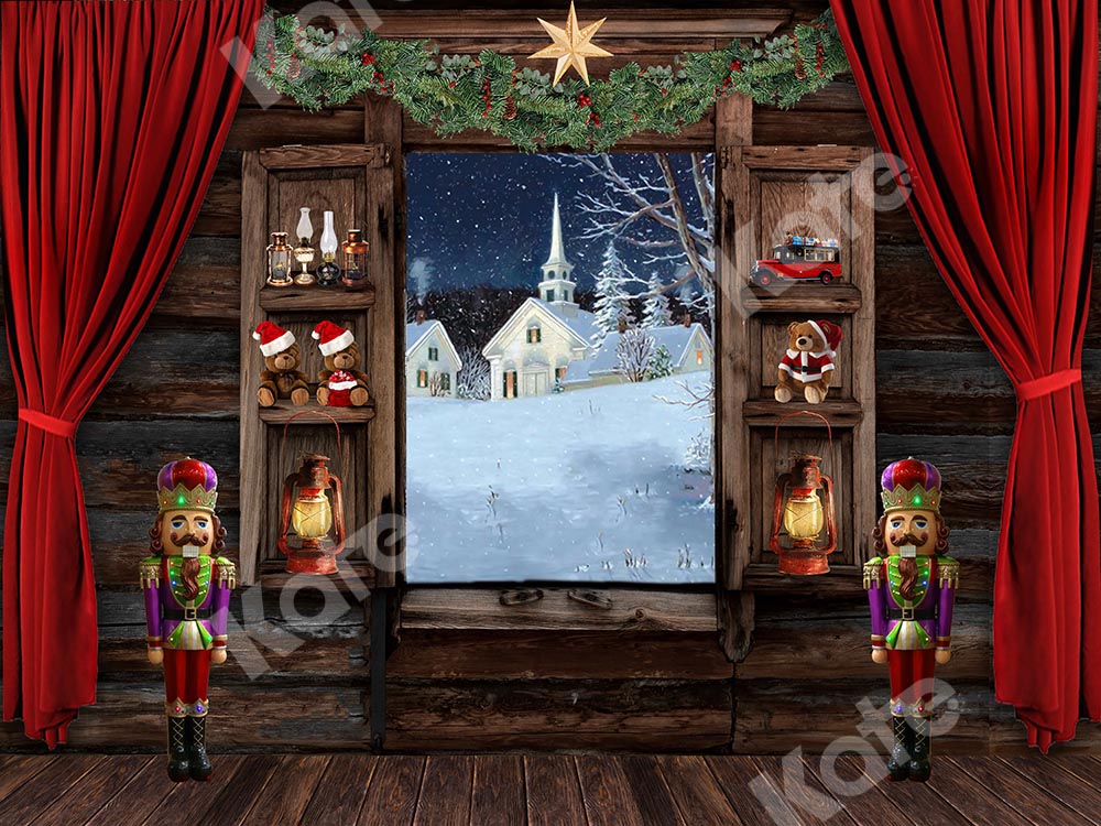 Kateクリスマスのおもちゃの写真撮影の背景によって設計された  Chain Photography