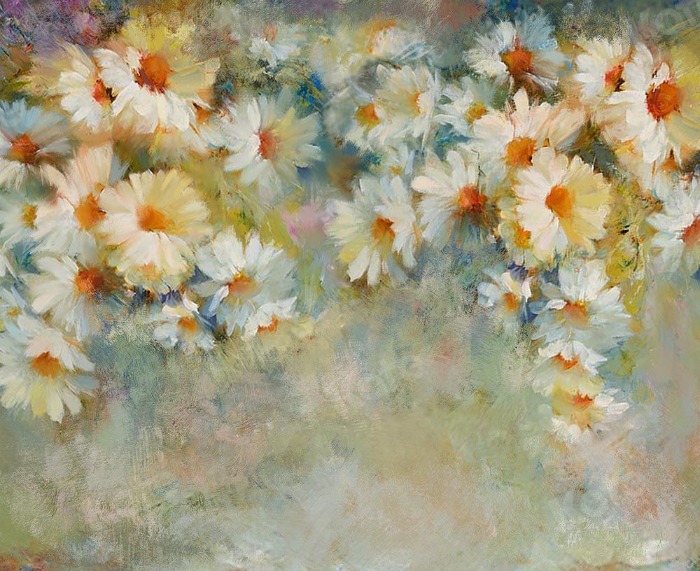 Kate ファインアートの白い花の背景