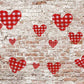 Kateバレンタインデーの心レンガの壁の背景Kate Imageデザイン