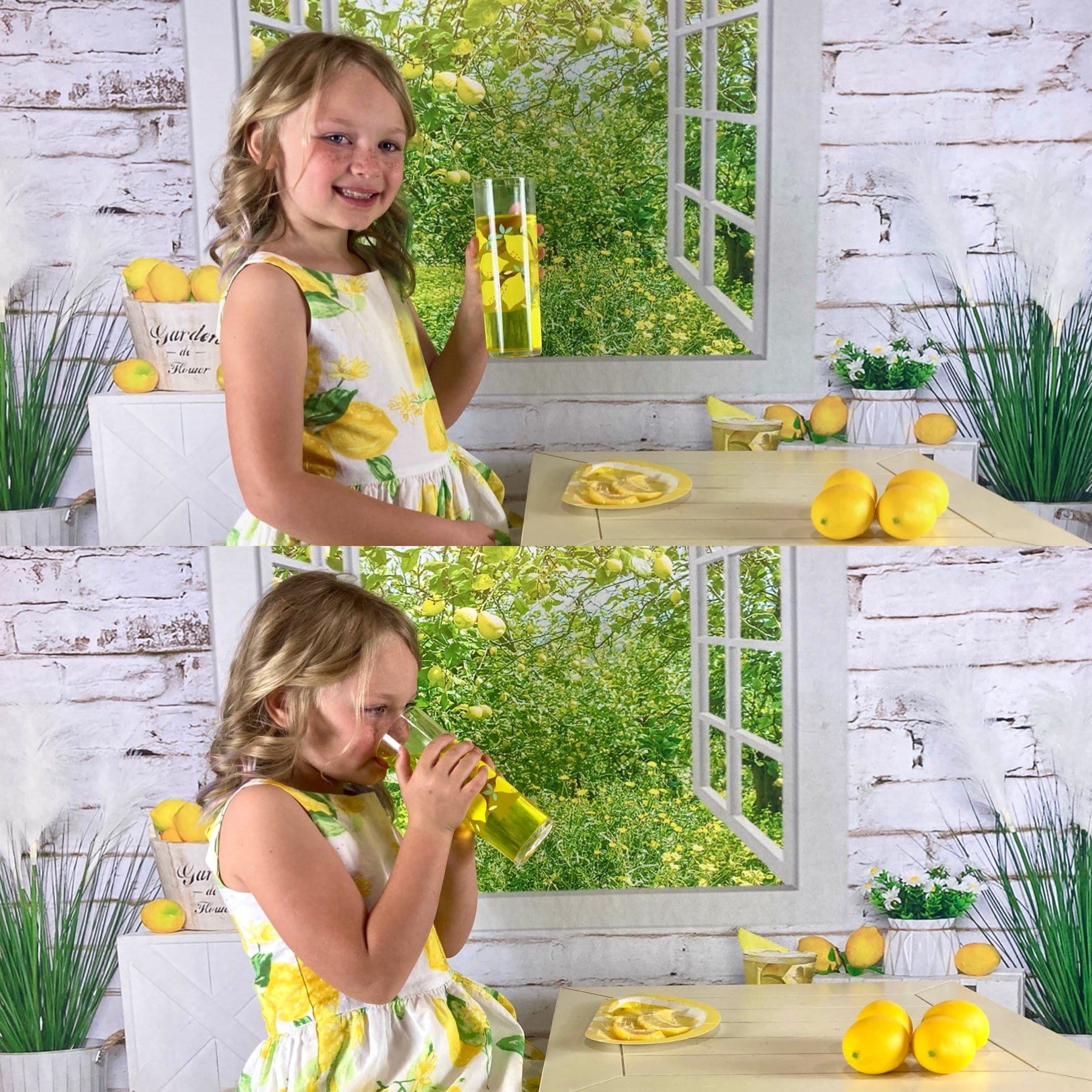 Kateケーキスマッシュ夏のレモンの背景Emetselch設計