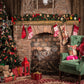 Kate クリスマスツリー暖炉ソックス背景