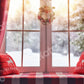 Kate クリスマスウィンドウの赤いカーテンの背景