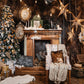 Kate レトロな茶色の木のクリスマスの背景