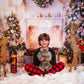 Kate クリスマスツリーの暖炉のギフトの背景