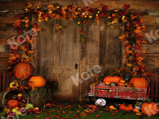 Kate カボチャを背景にした秋の収穫 によって設計された Arica Kirby