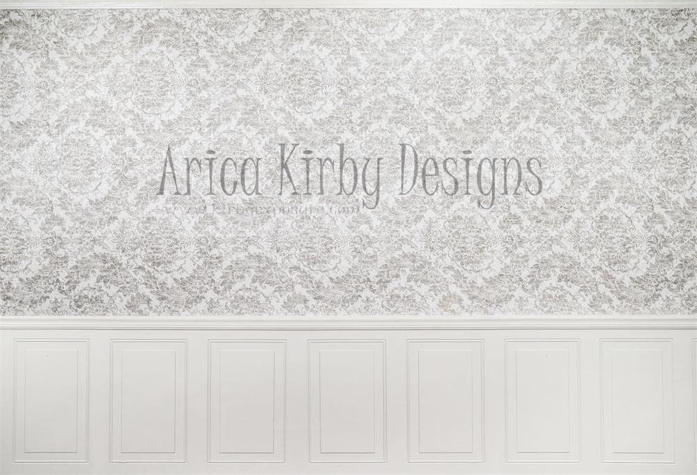 Kate白い錦の壁の背景Arica Kirbyデザイン