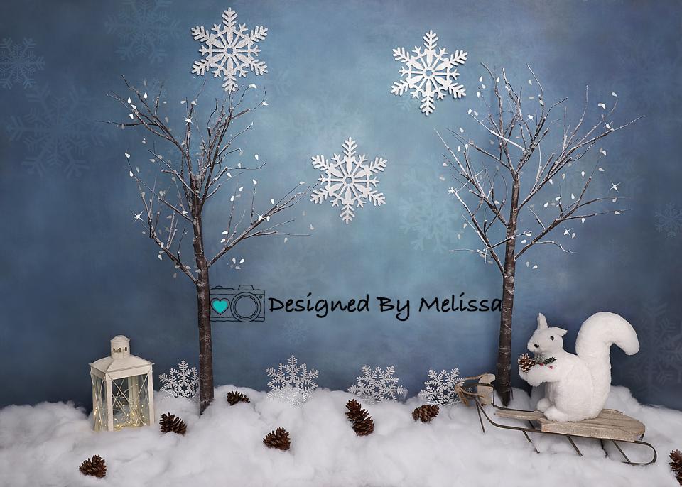 Kate Melissa King によって設計されたクリスマス冬のブルースの背景