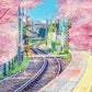 Kateひなまつり春の女の子まつり七五さん鉄道新幹線写真家のための背景布