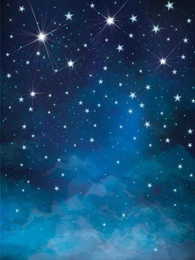 Kate子供の夜の青い空の光の星の背景