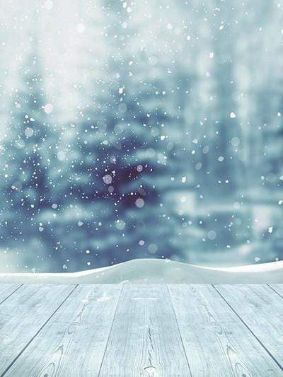 Kate クリスマス雪の世界青いキラキラ写真白い床の写真の背景