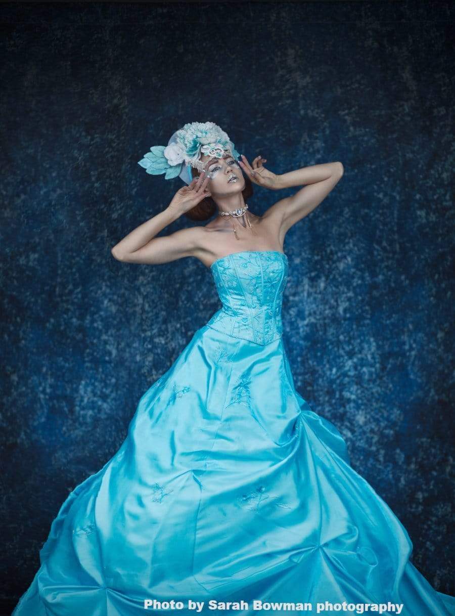 Kate 古いマスター写真のための深い青色の抽象的なテクスチャ背景