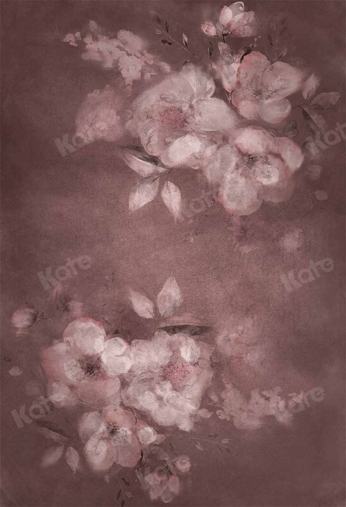 kate抽象的な花の背景ピンクの油絵テクスチャファインアート花GQによって設計された