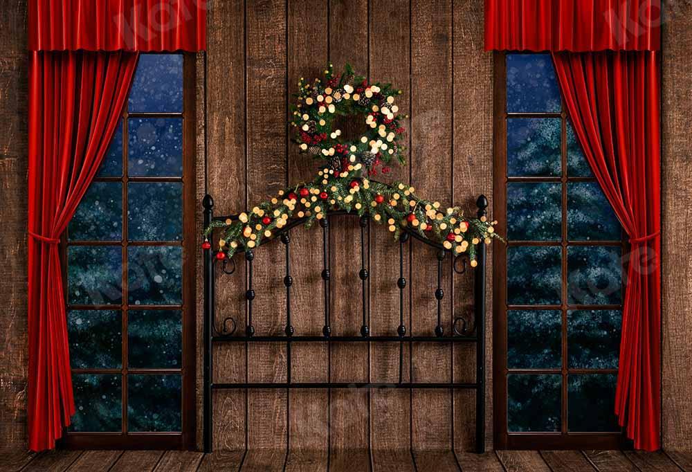kateクリスマス木の板の背景Emetselchによって設計された冬の花輪