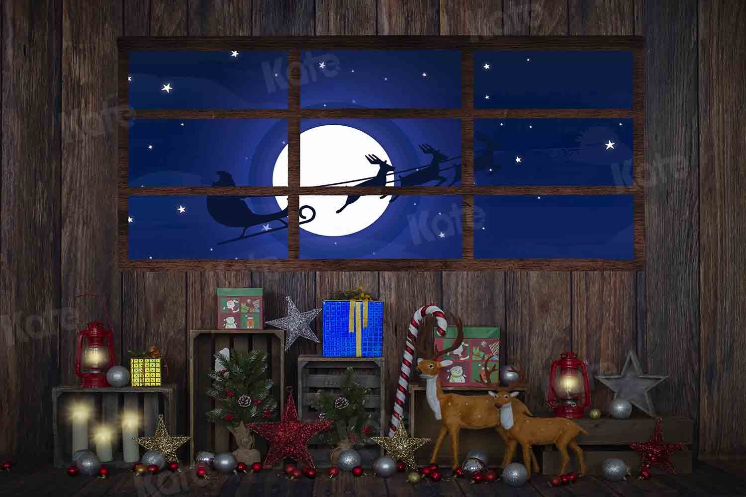 kateクリスマスギフトスターの夜の背景