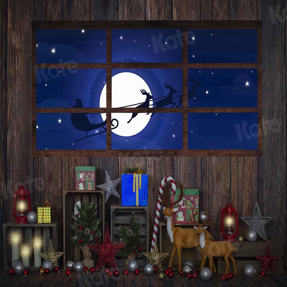 kateクリスマスギフトスターの夜の背景