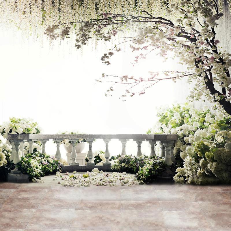 Kate イースターの背景結婚式の写真撮影白い花の木屋外背景写真