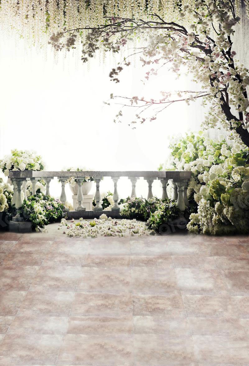 Kate イースターの背景結婚式の写真撮影白い花の木屋外背景写真
