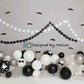 Kateメリッサキングによって設計された写真撮影のための黒と白のネクタイ口ひげの誕生日の背景