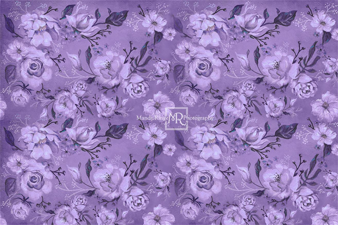 Kate 紫の花柄の背景