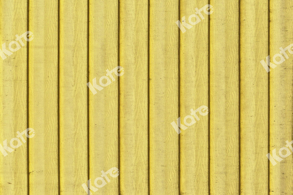 Kate黄色い木材のテクスチャラバーフロアマット